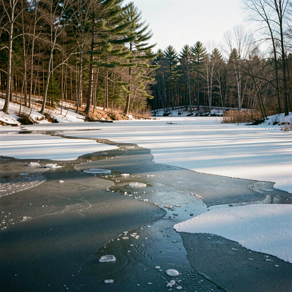 Margaret Boucher, keeper of the Ice-Out ledgers for the annual Homan's Pond competition, tracks the growing number of entries as the event transformed from a quiet wager into a regional tourism attraction.