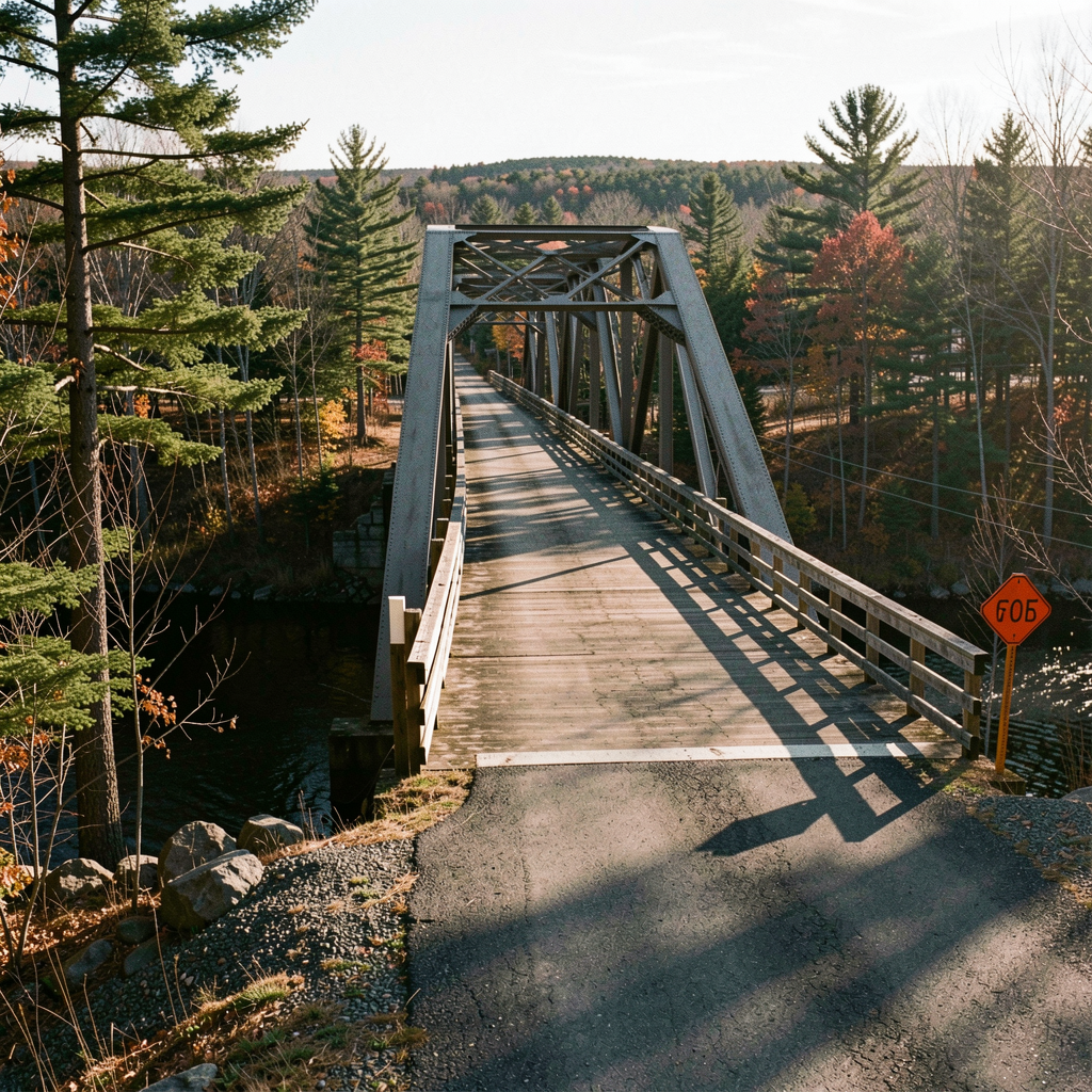 Decades-old span over Mill Brook to be replaced with wider pedestrian bridge, improving access for hikers and anglers.